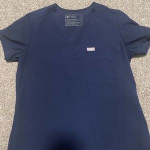 Navy Catalina- One Pocket Scrub Top (Figs)